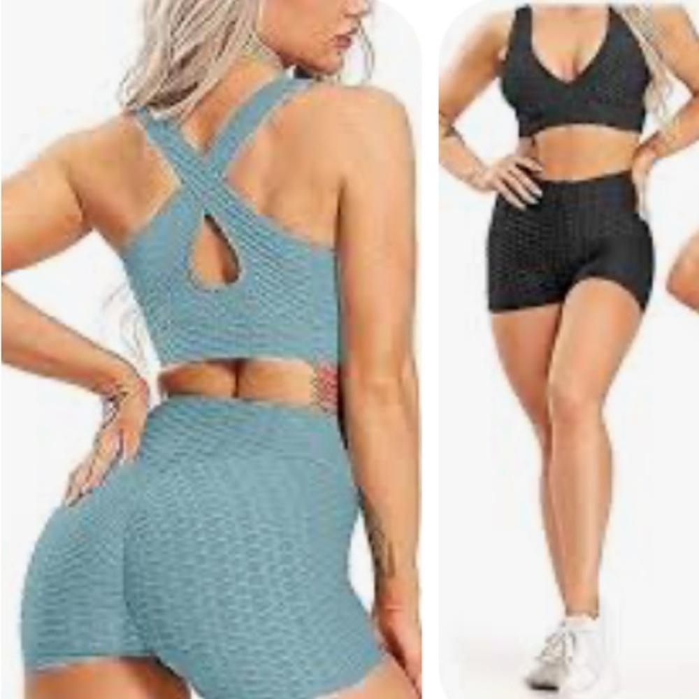 Textured peach Sports Bra - Picture 9 of 9